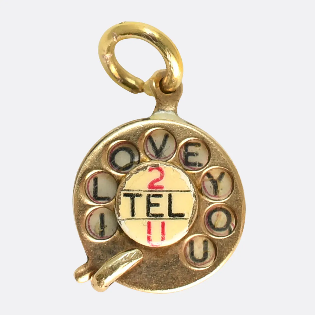 Vintage "I Love You" Telephone Charm