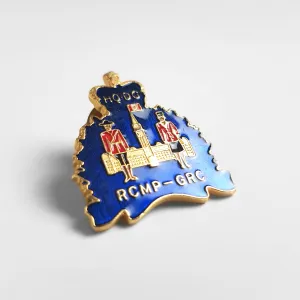 Vintage R.C.M.P - Enamel Pin Badge - Blue