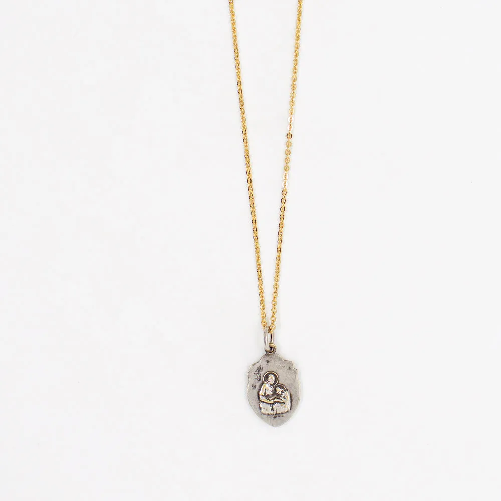 Vintage Saint Medal Saint Ann Perpetual Help v190