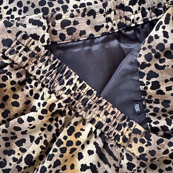 Vintage Silk Leopard Print Pencil Skirt 8P Fits Like S