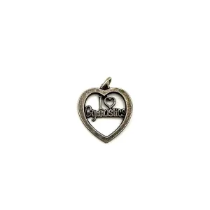 Vintage Silver I Heart Gymnastics Charm
