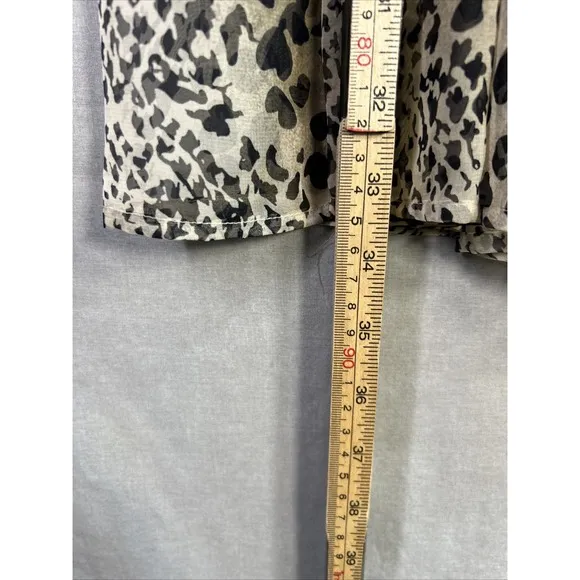 Vintage SK &amp; Company Maxi Skirt Women's Leopard Print Safari Boho Animal size 14