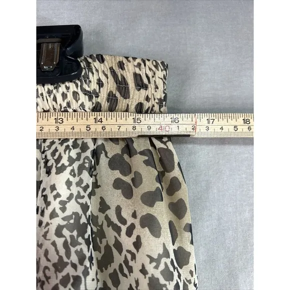 Vintage SK &amp; Company Maxi Skirt Women's Leopard Print Safari Boho Animal size 14