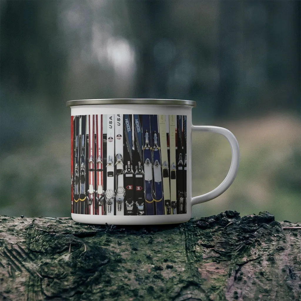Vintage Skis - Enamel Camping Mug
