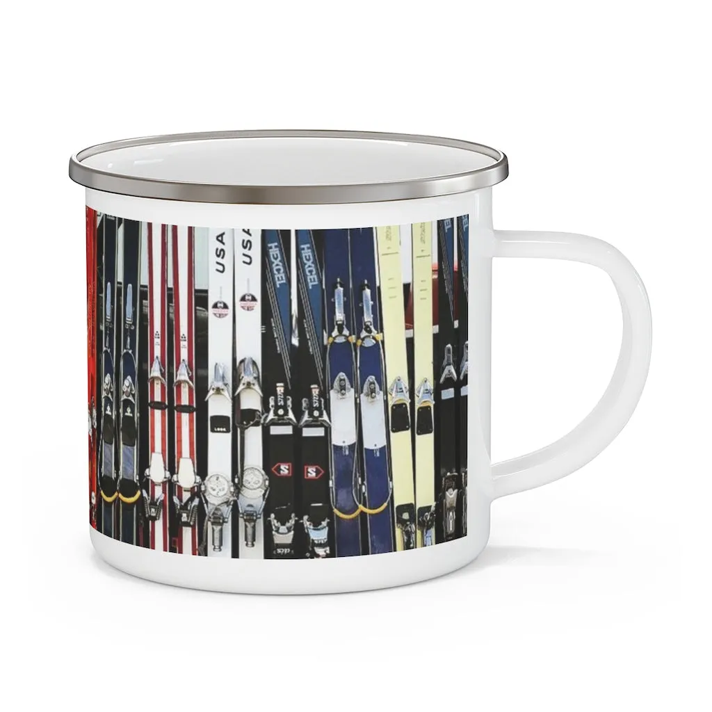 Vintage Skis - Enamel Camping Mug