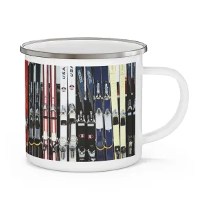 Vintage Skis - Enamel Camping Mug