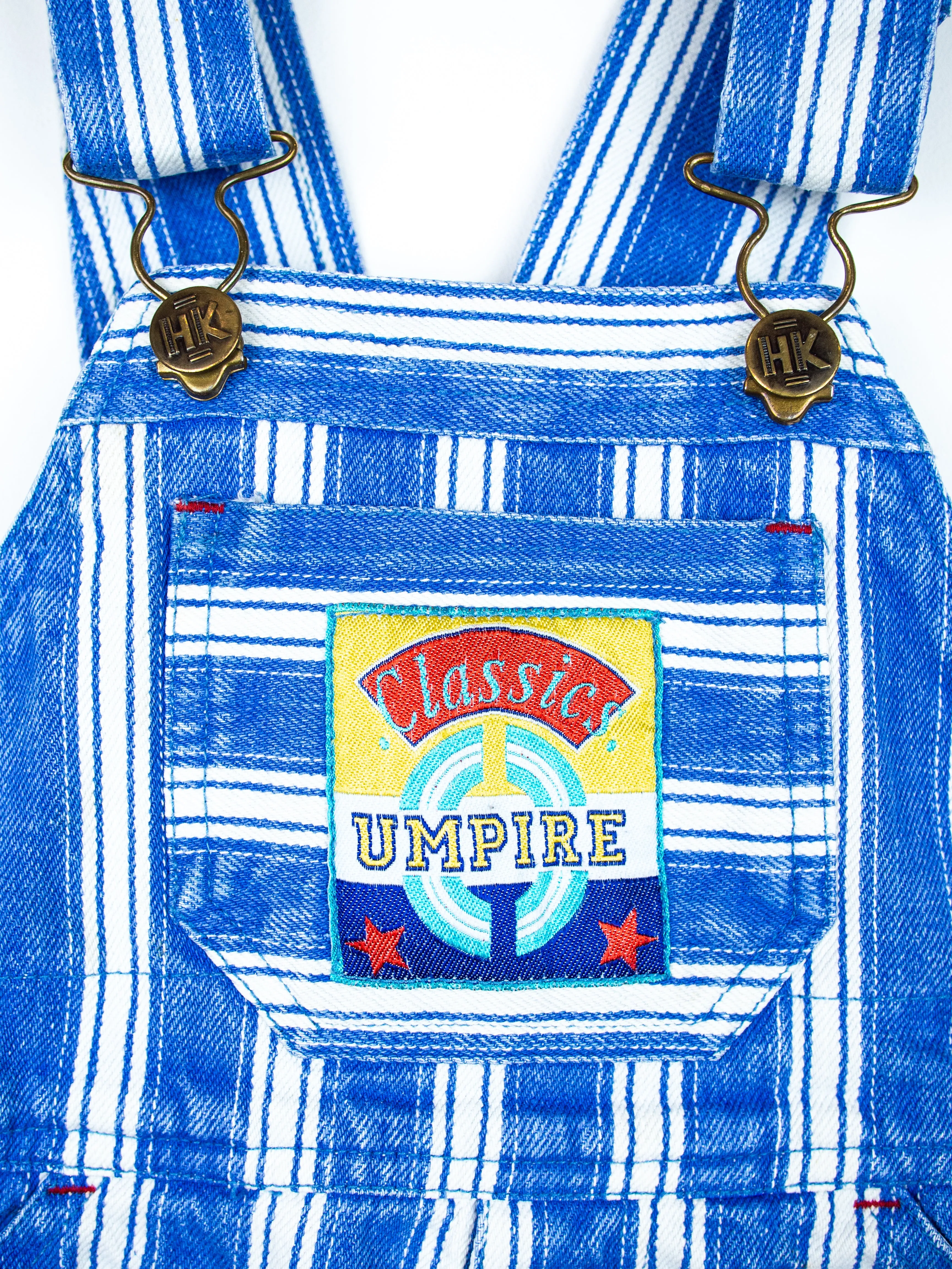 Vintage Stripe Dungaree Shorties - Age 2T - READ DESCRIPTION