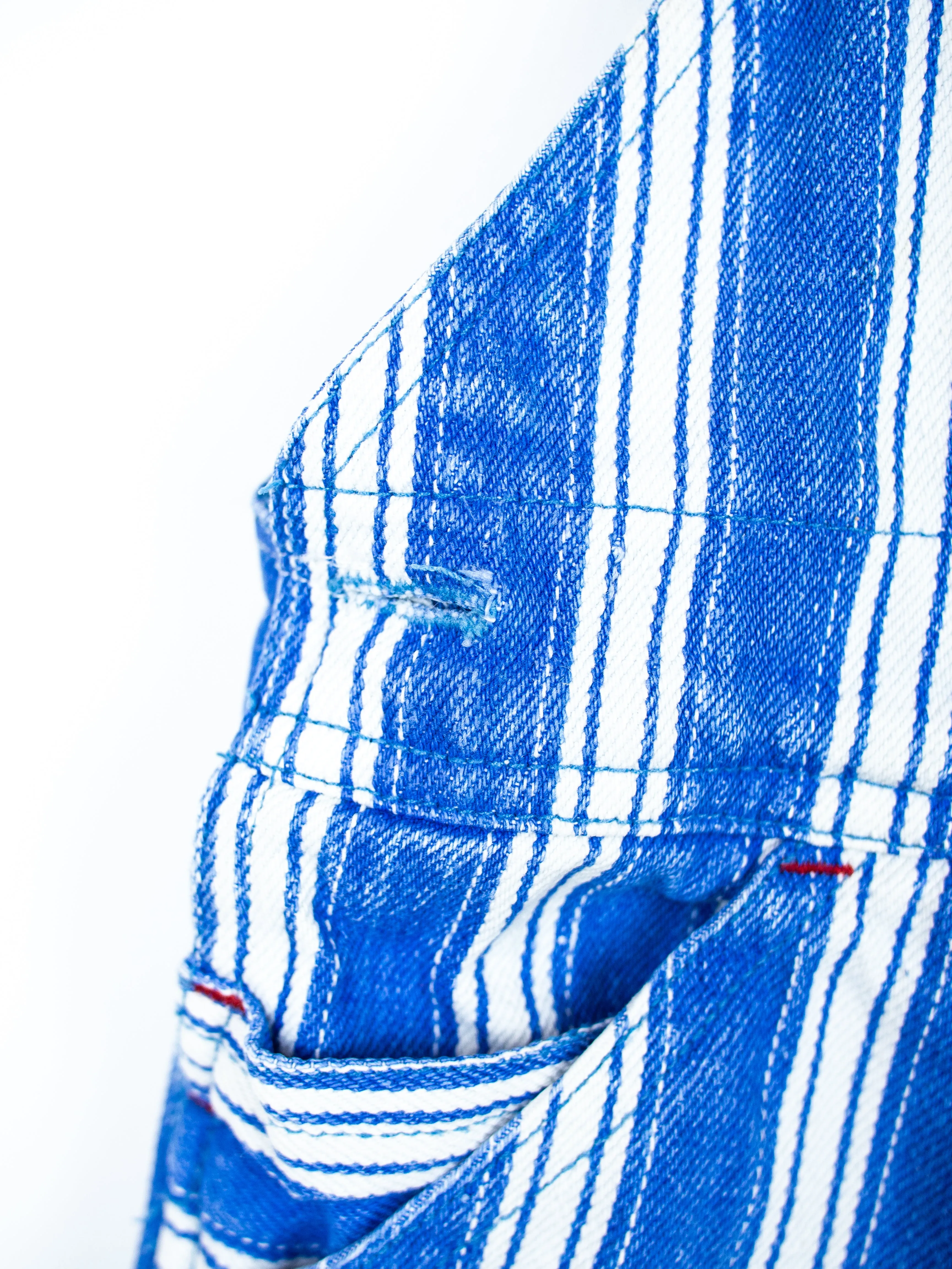 Vintage Stripe Dungaree Shorties - Age 2T - READ DESCRIPTION