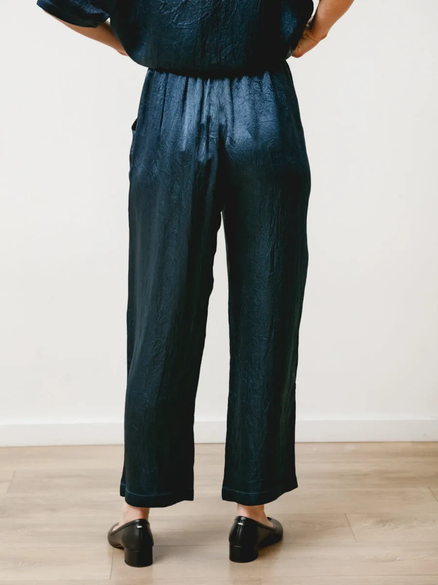 vista pant - crushed slinky navy