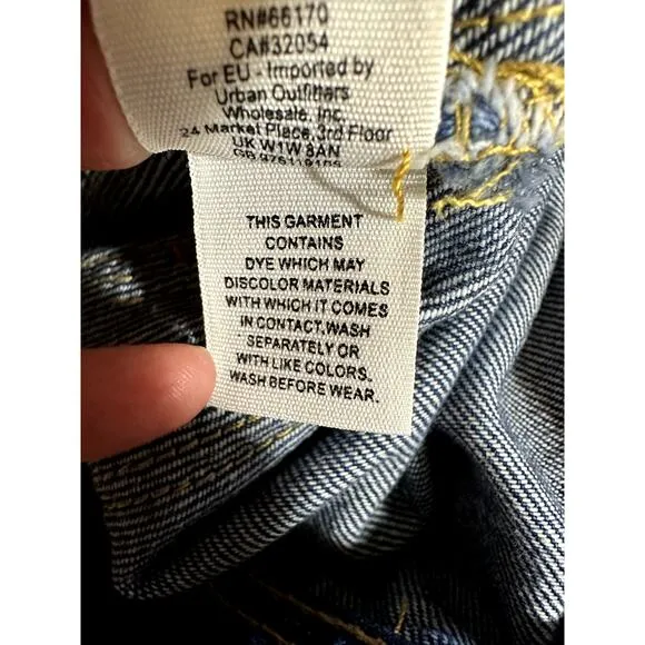 WE THE FREE/FREE PEOPLE Women's Over The Rainbow Flare Denim Jeans Blue Size 27