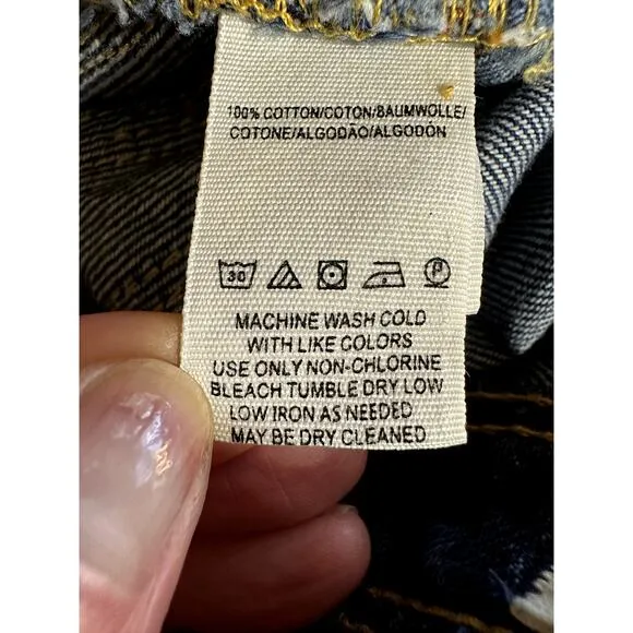 WE THE FREE/FREE PEOPLE Women's Over The Rainbow Flare Denim Jeans Blue Size 27
