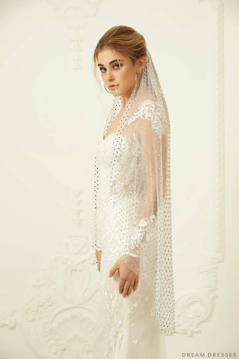 Wedding Veil With Crystals (#Roseta)