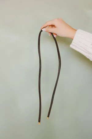 Wire Leather Ponytail Wrap