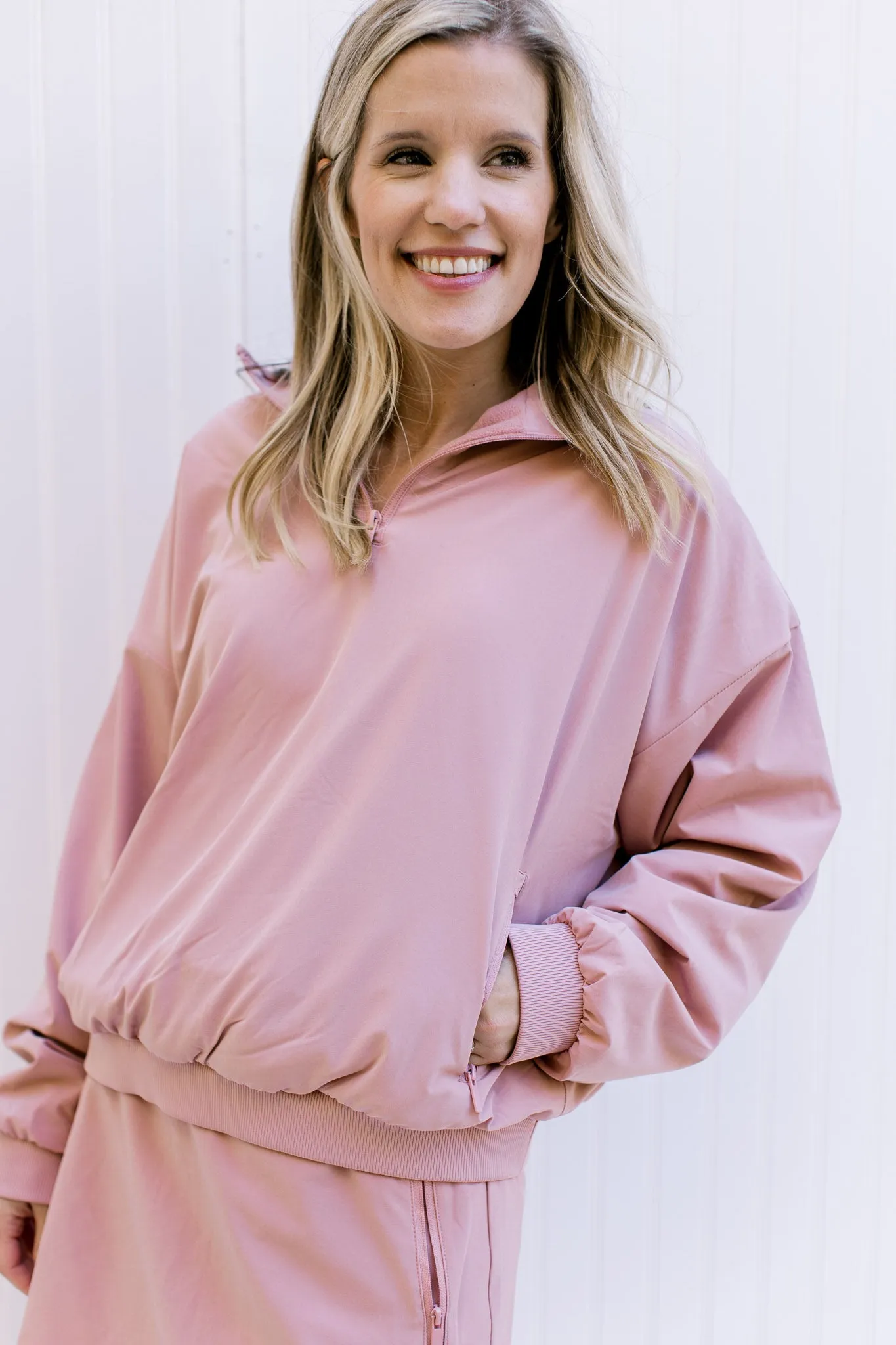 X Athleisure Dusty Pink 1/4 Zip