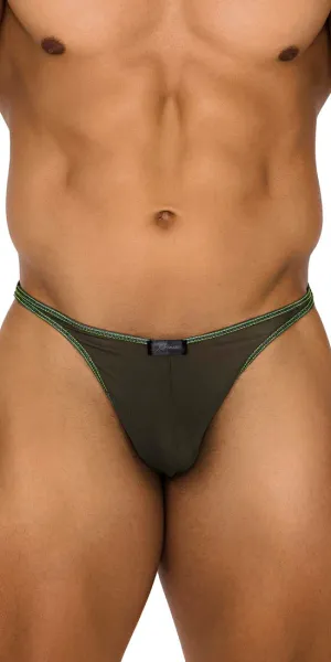 Xtremen 91189 Tulle Mesh Thongs Green